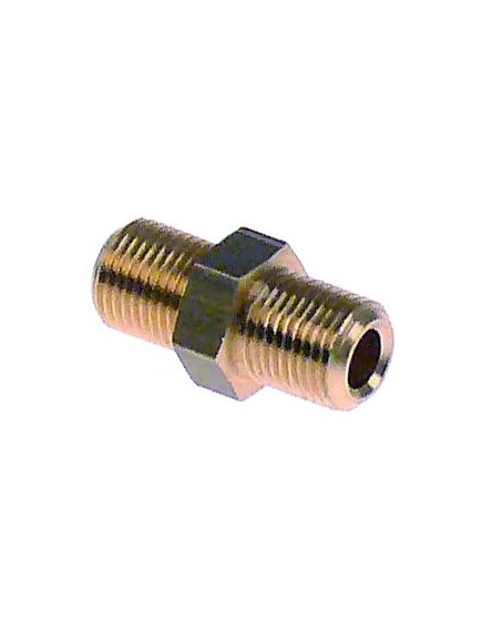 double nipple brass thread 1/8  - 1/8  Qty 1 pcs