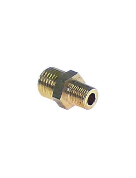 Double nipple thread 1/8  - 1/4  brass Qty 1pcs