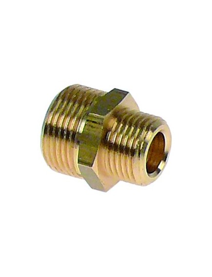 double nipple brass thread 1/2  - 3/4  Qty 1 pcs