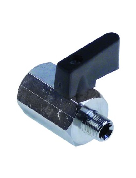 ball valve connection 1/8  IT - 1/8  ET DN6 total length 39mm chrome-plated brass