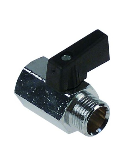 ball valve connection 3/8  IT - 3/8  ET DN8 total length 40mm brass