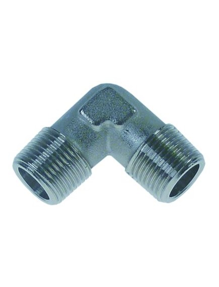 Angle piece thread 3/8  ET - 3/8  ET nickel-plated brass