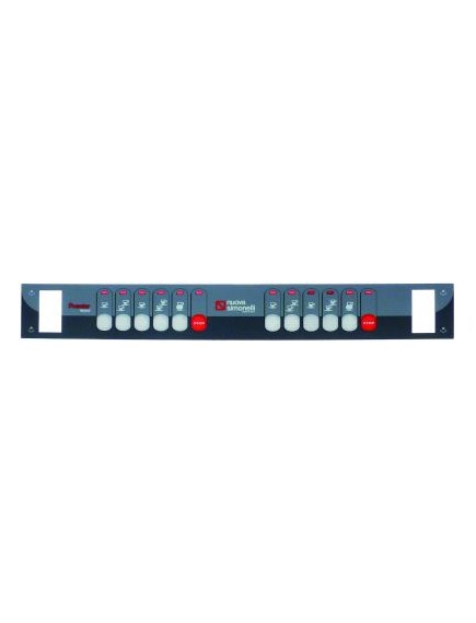 Control panel L 594mm H 75mm grey 2-group