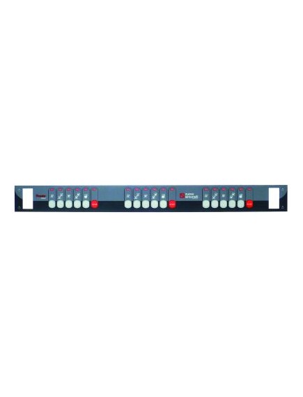 Control panel L 824mm H 75mm grey 3-group