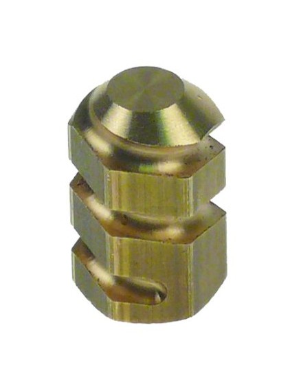 Nut thread M10L brass with auger gear thread L 25mm Qty 1pcs