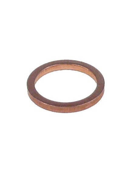 flat gasket copper ED ? 13mm ID ? 10,2mm thickness 1,5mm for thread 1/8  Qty 1 pcs