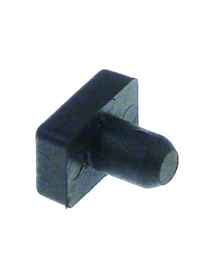 stopper for lever L 14mm W 10mm H 4mm mounting ? 6mm rubber