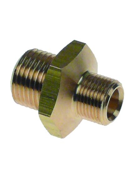 screw connection T1: 1/2  T2: 3/8  int. ? 1 11mm int. ? 2 10mm L 37mm brass Qty 1 pcs