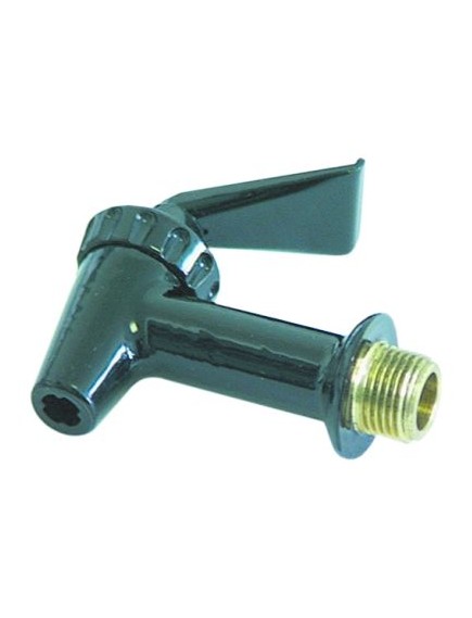 Auslaufhahn komplett Rohr ? 20mm Rohrl?nge 51mm schwarz Anschluss 1/2