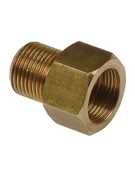 Anschlussst?ck L 29mm ID ? 8mm SW 22 Messing Gewinde 3/8  IG - 3/8  AG