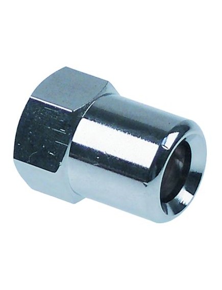 union nut thread 3/8  IT L 31,5mm hole ? 12,8mm chrome-plated brass