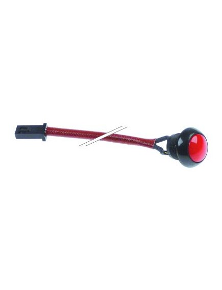 push button mounting measurements ?12mm round red 1NO connection cable 300mm