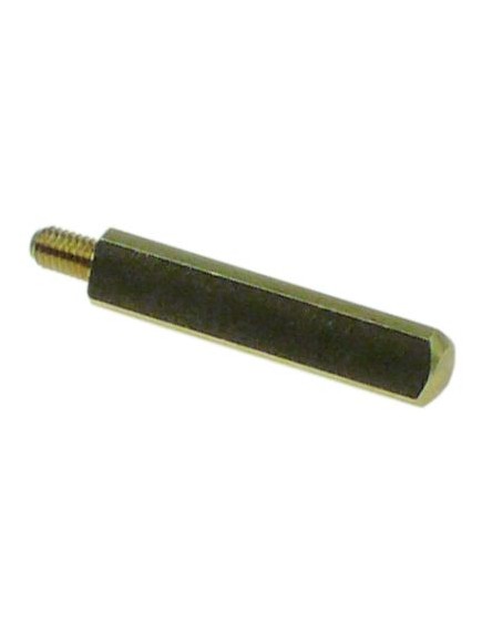 shaft thread M4 triangle L 34,6mm W 6,6mm brass