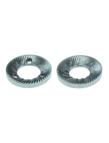 grinding burrs pair turn direction left D1 ? 65mm ID ? 30/34mm H 8,8mm tooth spacing 3mm hole ? 6mm