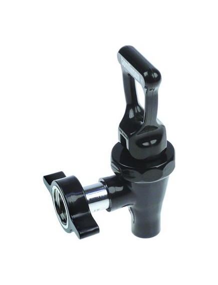 Auslaufhahn komplett ? 40mm Eingang 1/2  Kunststoff schwarz