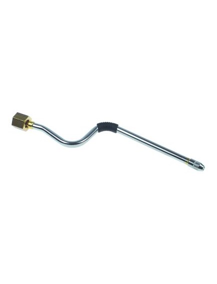 steam pipe with tube handle thread 3/8  H 280mm ? 14,5mm nickel-plated brass