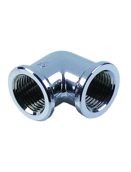 Angle piece thread 1/2  IT - 1/2  IT chrome-plated brass