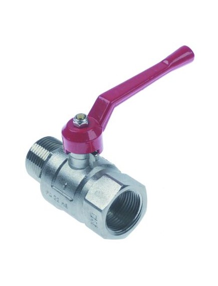 Ball valve connection 1  IT - 1  ET DN25 total length 90mm with lever handle