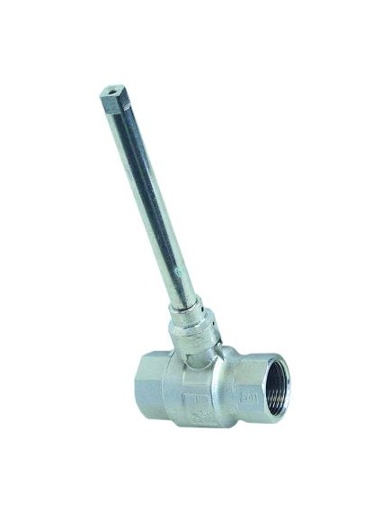 Ball valve L 83mm shaft ? 12x12mm shaft L 160mm inlet 1  IT without handle outlet 1  IT