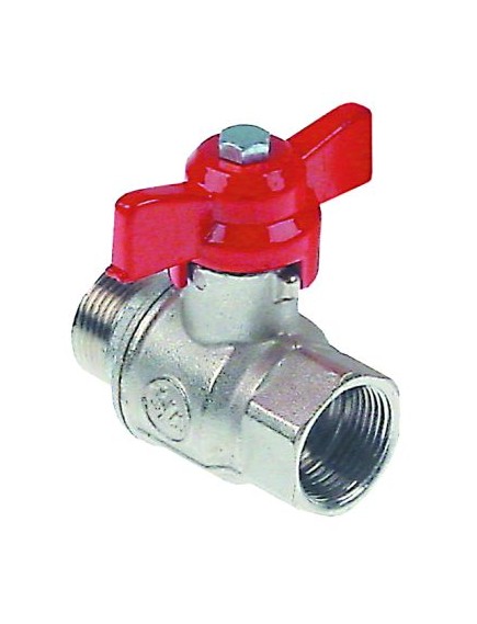 Ball valve connection 3/4  IT - 3/4  ET DN20 total length 69mm shaft ? 8x5mm