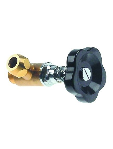 Absperrventil Anschluss 3/8  Baul?nge 34mm L1 19mm L2 42mm Anschluss 1: 3/8  AG Anschluss 2: 3/8  AG