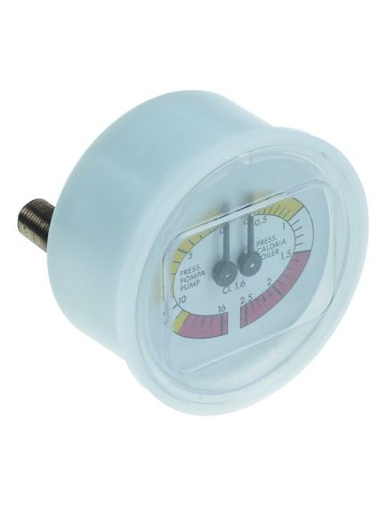 manometer double scale ? 63mm pressure range 0-2.5 / 0-16bar