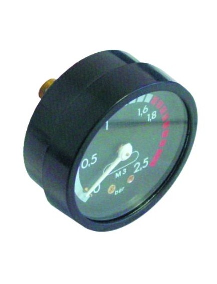 manometer ? 57mm pressure range 0 up to 2.5bar thread 1/8  marking 1,6 connection on the backside