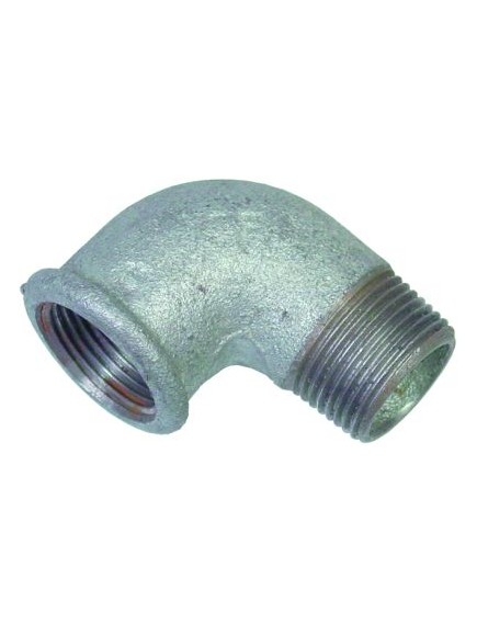 Angle piece thread 3/4  ET - 3/4  IT zinc-coated cast iron