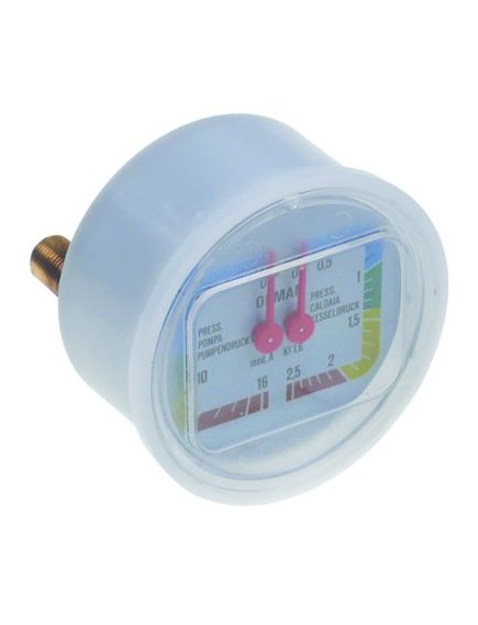 manometer double scale ? 63mm pressure range 0-2.5 / 0-16bar