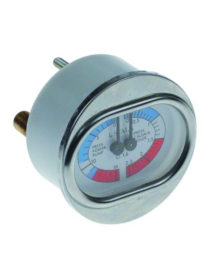 manometer double scale ? 63mm pressure range 0-2.5 / 0-16bar