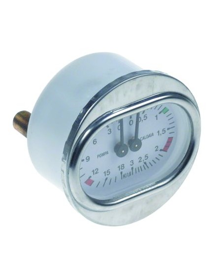 manometer double scale ? 63mm pressure range 0-3 / 0-18bar