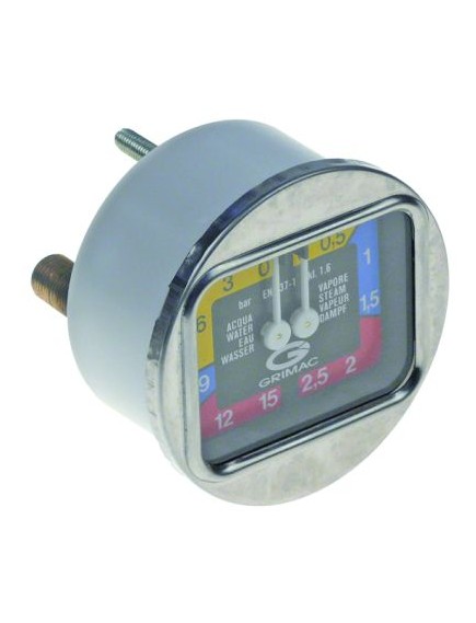 manometer double scale ? 63mm pressure range 0-2.5 / 0-15bar