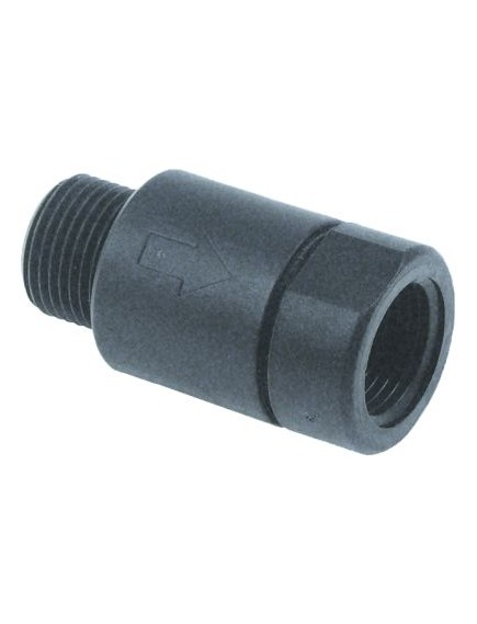 Backflow preventer thread 3/8  IT - 3/8  ET plastic Qty 1pcs total length 46mm
