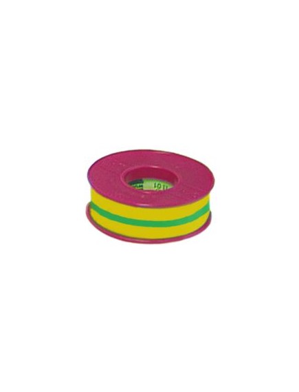 insulating tape PVC temp.-resist. 0 up to +80°C W 15mm L 10m yellow/green approval VDE