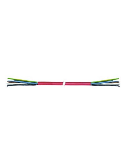 silicone cable 5-pole 1,5mm? insulation silicone red Qty 25m permanent temperature -60 up to +180°C