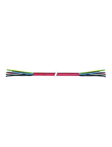 silicone cable 5-pole 2,5mm? insulation silicone red Qty 25m permanent temperature -60 up to +180°C