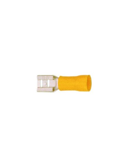 female faston size 6.3x0.8mm 4.0-6.0mm? Qty 100 pcs insulation PVC Cu gal Sn yellow