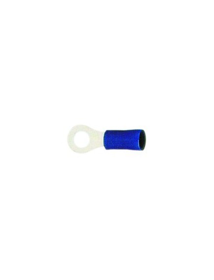 ring terminal size M4 ?4.3mm 1.5-2.5mm? Qty 100 pcs insulation PVC Cu gal Sn blue