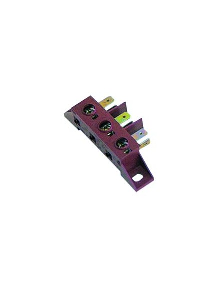 power terminal block 3-pole max. 41A max 450V connection ?6mm? / F6.3 temp.-resist. 150°C