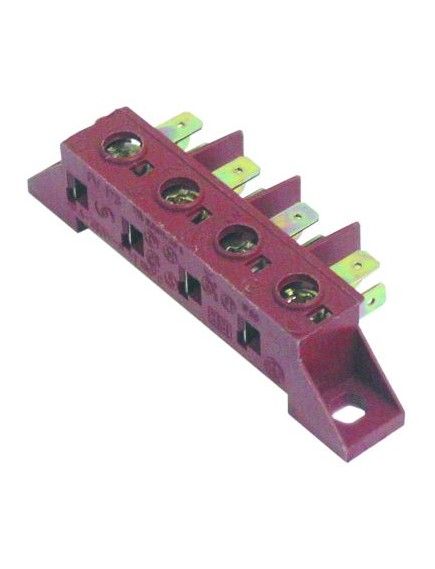 power terminal block 4-pole max. 40A max 400V connection ?6mm? / F6.3 temp.-resist. 150°C