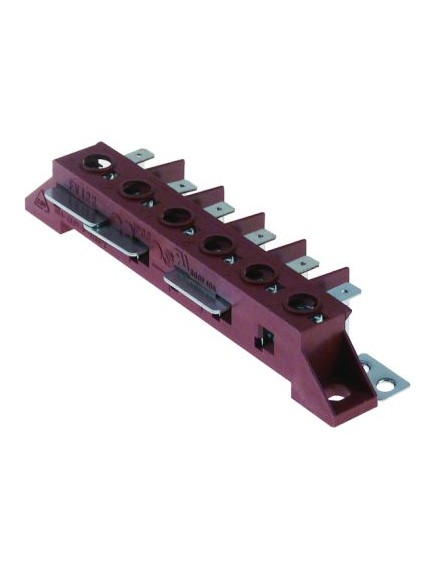 power terminal block 6-pole max. 40A max 450V connection ?6mm? / F6.3 temp.-resist. 150°C