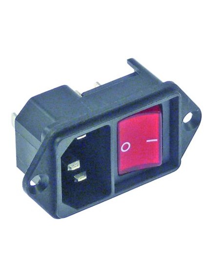 appliance inlet C14 max 10A/250V T70 mounting distance 51mm hole ? 3,3mm plastic