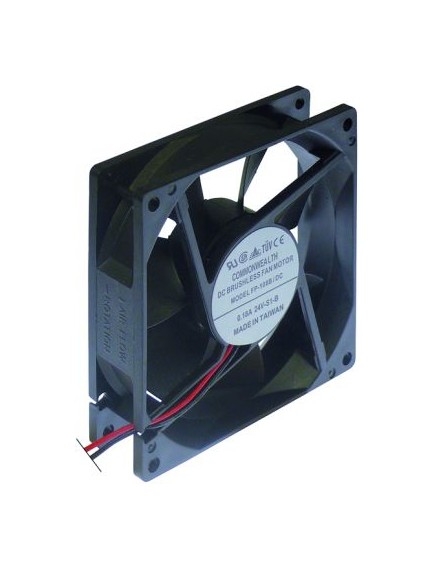 Axiall?fter L 92mm B 92mm H 25mm 24VDC 5W Lager Kugellager Anschluss Kabel Kunststoff ADDA
