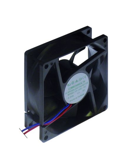 Axiall?fter L 80mm B 80mm H 25mm 12VDC 4,6W Lager Kugellager Anschluss Kabel Kabell?nge 300mm