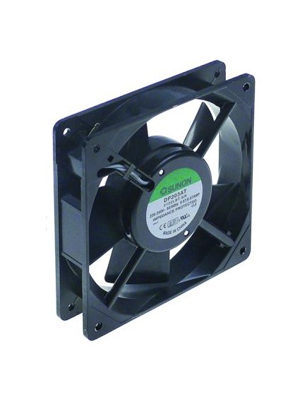 Axial fan 230VAC 14W L 119mm W 119mm H 25mm bearing ball bearing connection male faston 2.8mm