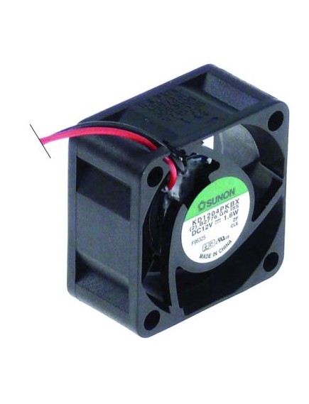 axial fan L 40mm W 40mm H 20mm 12VDC 1,6W bearing ball bearing connection cable