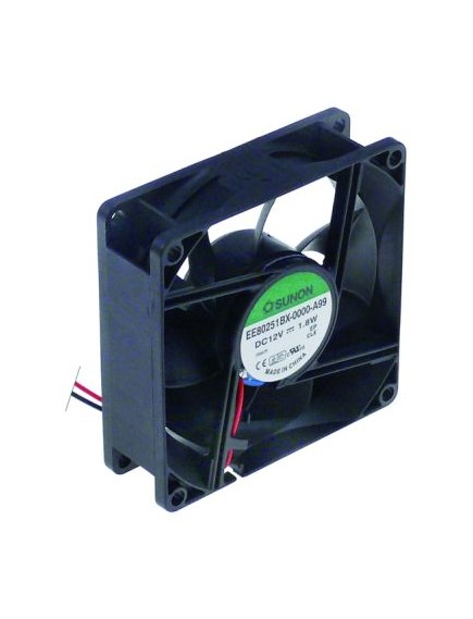 Axial fan 12VDC 1,8W L 80mm W 80mm H 25mm bearing ball bearing connection cable 300mm