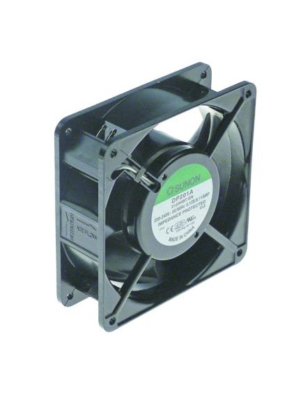 Axial fan 230VAC L 119mm W 119mm H 38mm bearing ball bearing connection male faston 2.8mm
