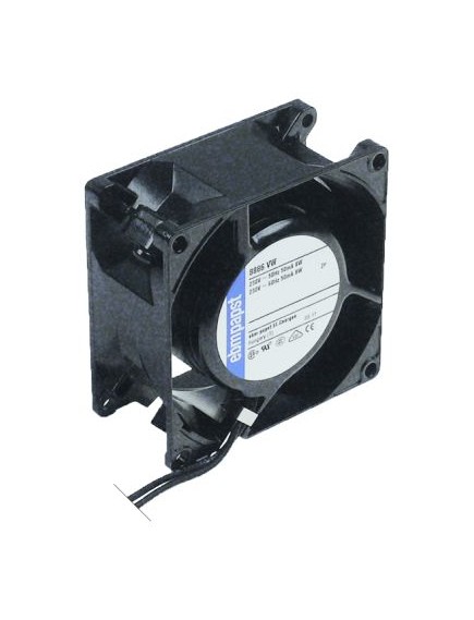 Axial fan 230VAC 9W L 80mm W 80mm H 38mm connection cable cable length 315mm metal