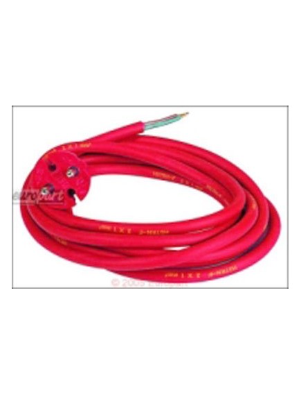 Anschlusskabel(Werkzeug)5m 2 x 1,0 mm?, rotes Gummikabel, Konturenstecker/Ade